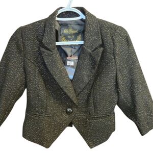 NWT Gold Threaded Black Blazer
